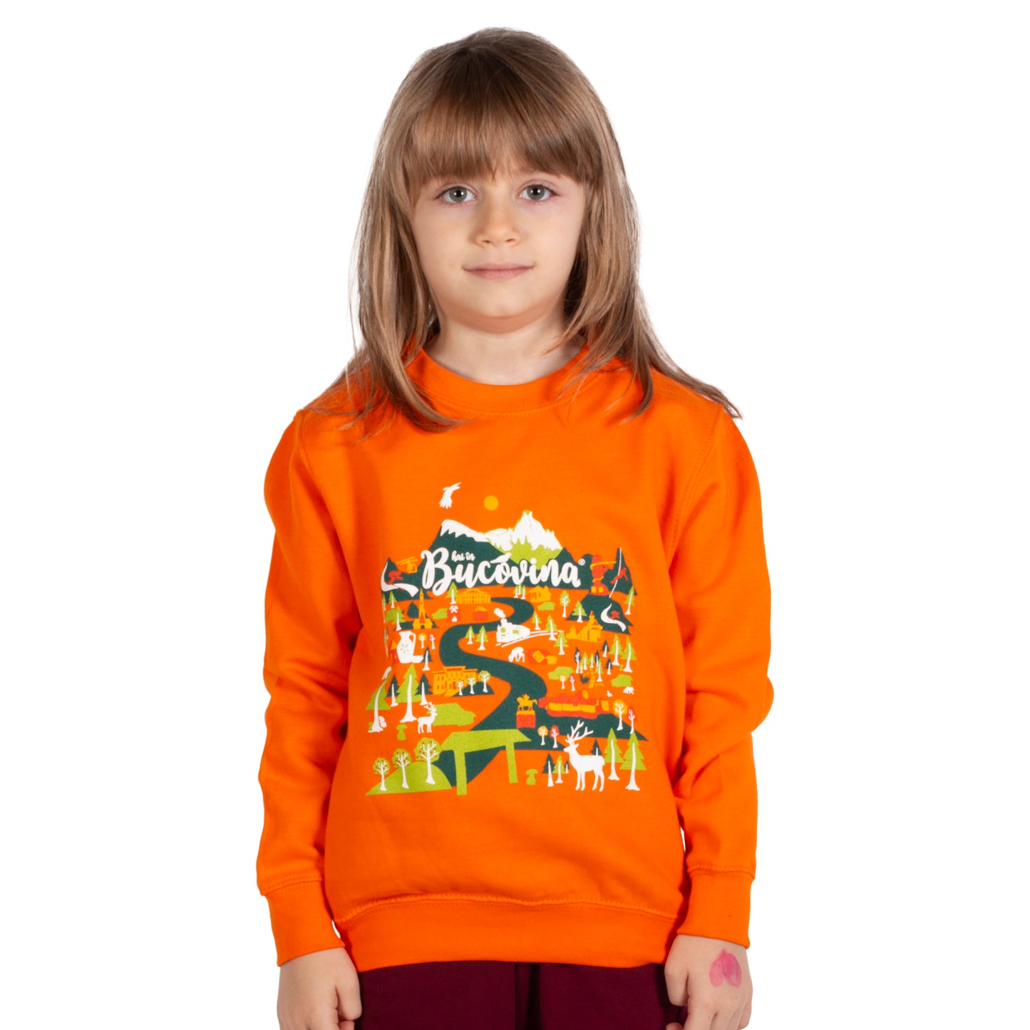 Bluza Hai in Bucovina Poveste copii orange