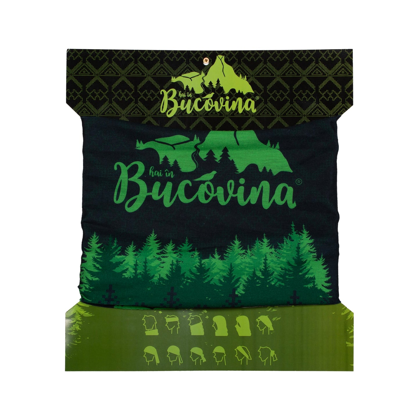 Esarfa multifunctionala Hai in Bucovina Original unisex