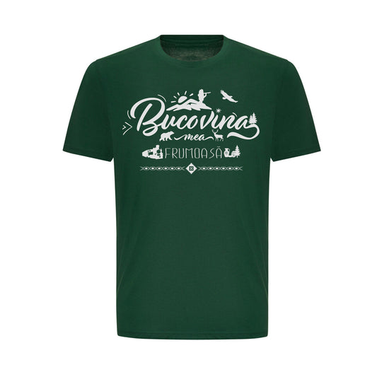 Tricou Bucovina Mea Frumoasa Clasic unisex bottle green