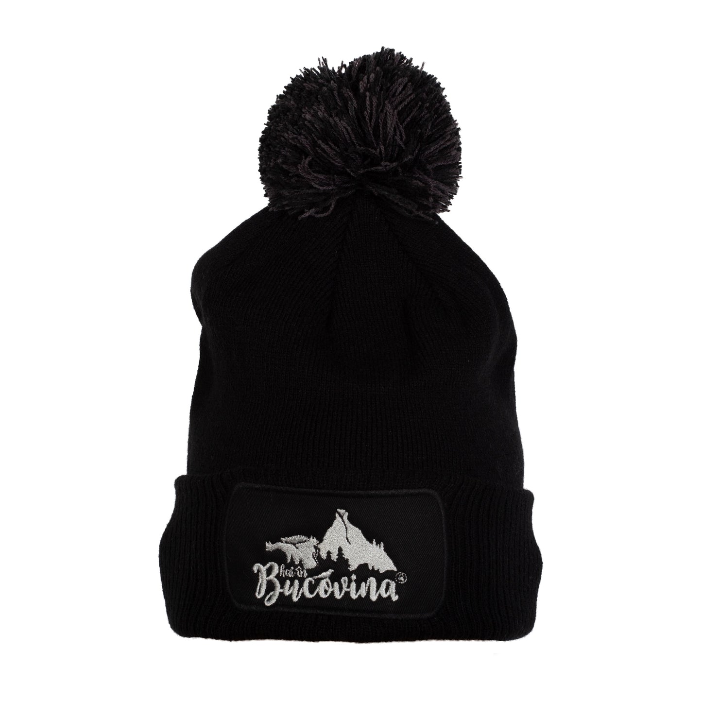 Caciula Hai in Bucovina Pom pom unisex black/graphite grey