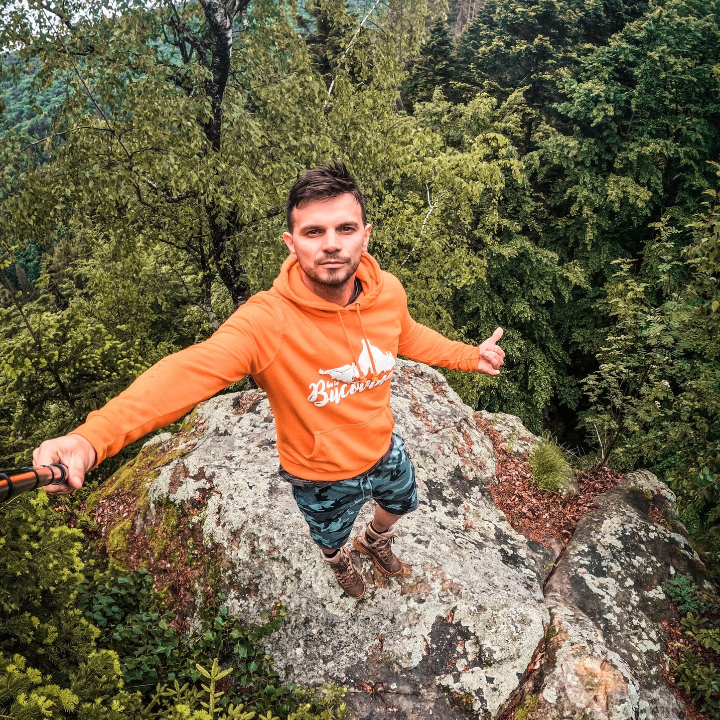 Hanorac Hai in Bucovina Clasic dama orange crush